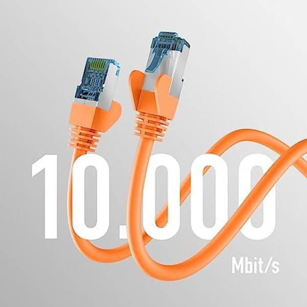 Patchkabel RJ45 - EFB-ELEKTRONIK - Kategori 7 - 10 m - Färg Orange - Kontakt Cat.6a