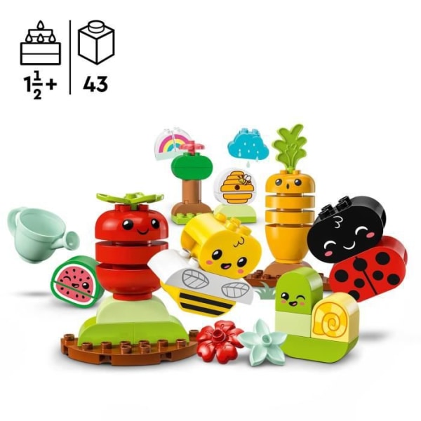 LEGO® DUPLO Min första 10984 Den ekologiska trädgården, pedagogiska staplingsleksaker för spädbarn från 1,5 år