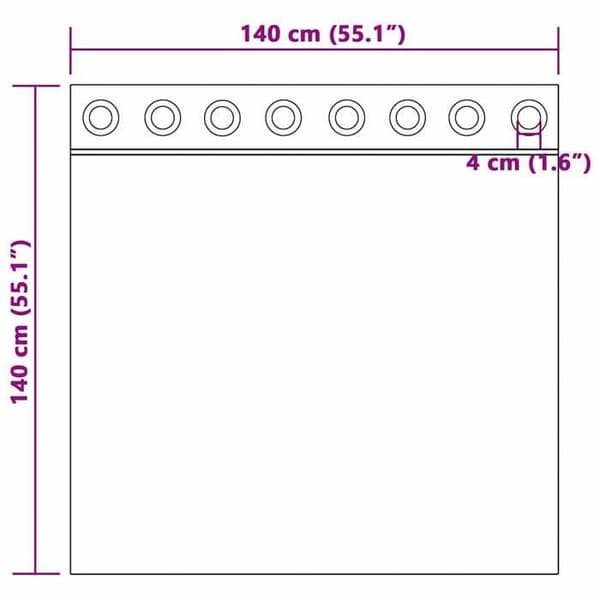 vidaXL Sammet Gardiner 2 st Bordeaux 140 x 140 cm Sammet 4107643
