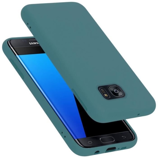 Fodral till Samsung Galaxy S7 EDGE i LJUSGRÖN LIQUID Cadorabo Cover Silikon TPU