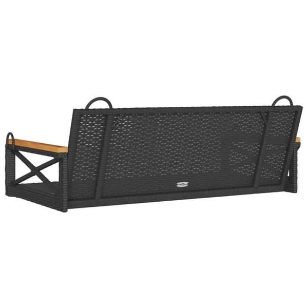 vidaXL Svart hängsoffa 109x62x40 cm flätad resin 368152