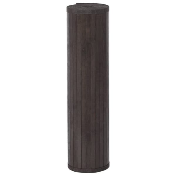 Mörkbrun rektangulär matta 80x200 cm bambu