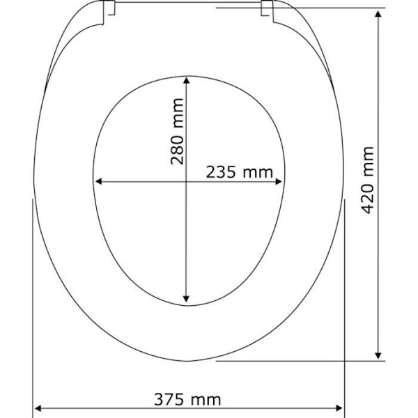 Toalettsits - WENKO - Kos - Termoplast - 37x44 cm - Svart Svart
