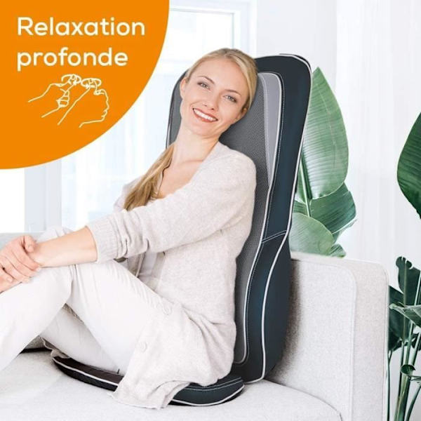 BEURER MG 315 shiatsu massage sätesöverdrag för rygg och ländrygg Grå