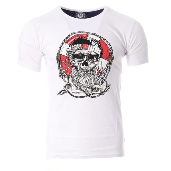 Vit T-shirt Herr La Maison Blaggio MORO Vit M