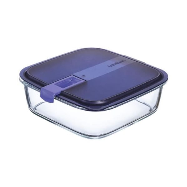 Luminarc Square glasbehållare 250 cl med blått Easy Box lock - 5425326
