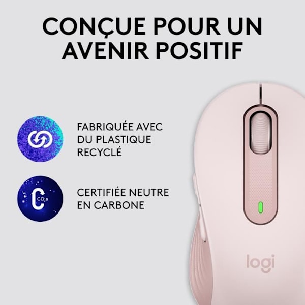 Mus - Trådlös - Logitech - Signature M650 - Högerhänt - Rosa