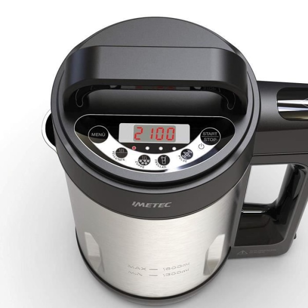 Imetec SM 1000 Soup Maker, DB-Tech och Frulla, 3 automatiska program, soppa och Smoothie, 6 portioner, kranarblad i rostfritt stål