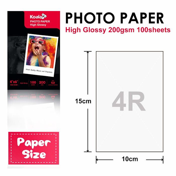 Skrivarpapper - förpackning - rulle Koala - G200-4R-100
