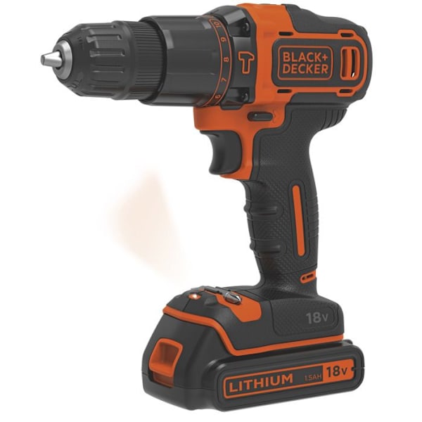 Black & Decker BDCHD18KB borrskruvdragare 2x 18V batterilåda