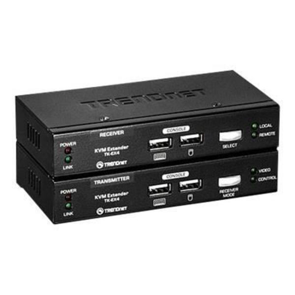 KVM-konsol - TRENDnet - TK-EX4 - Kabelansluten - 2 datorer - 1920 x 1200 upplösning