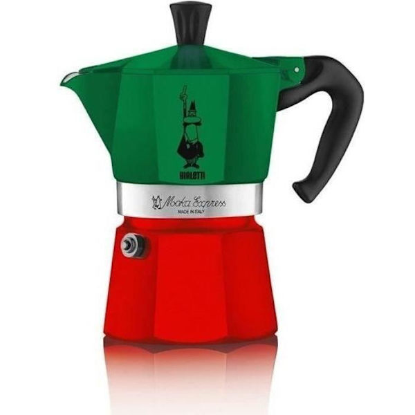 BIALETTI italiensk kaffebryggare - 6 koppar - Moka Express Italia Röd