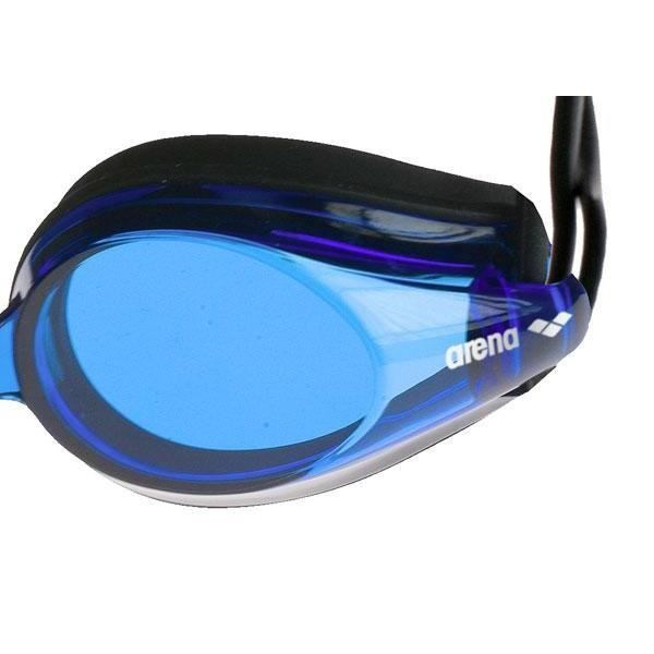 Simglasögon - ARENA - Tracks Goggles - Låg lins - Spegelyta - Silikonkomfort Svart/blå/svart
