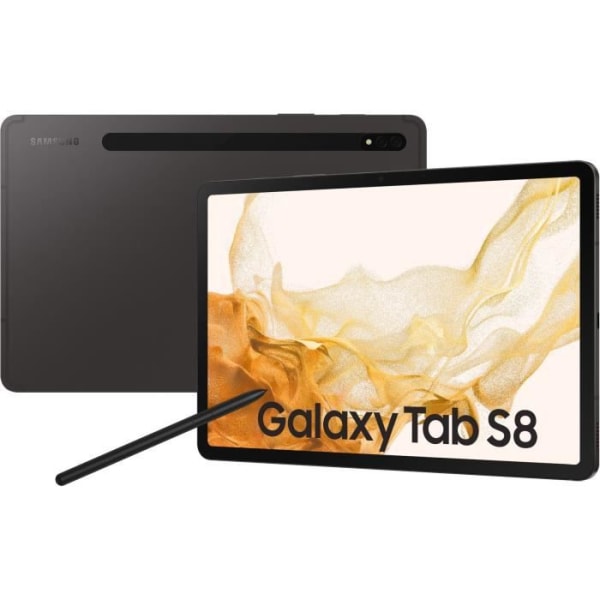 Pekskärmsplatta - SAMSUNG - Galaxy Tab S8 - 11" - 8GB RAM - 128GB - Antracit - 5G - S Pen ingår