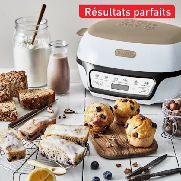 TEFAL Intelligent Cake Machine, 5 exakta program, non-stick pan, 6 Creabake muffinsformar, Cake Factory KD804910