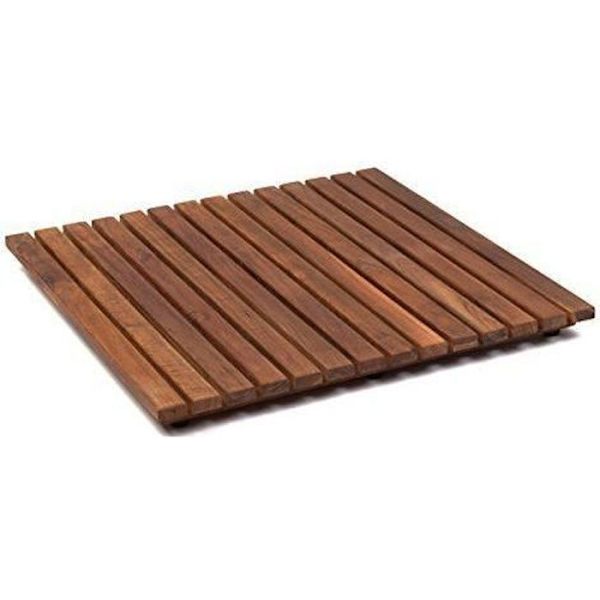 Duschgaller - Asinox - TEK4A5050 - Teak - 50 x 50 x 4 cm - Halkfritt kastanj