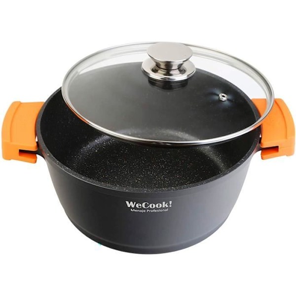 Induktionskökset med 8 delar i non-stick aluminium utan PFOA Wecook WCOK-CHEF4 Svart 53431