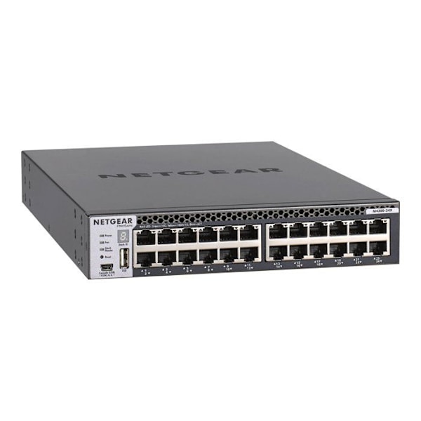 Switch hanterbar - NETGEAR - M4300-24X - 24x10GB-T - 4xSFP+ - Nivå 3 Svart