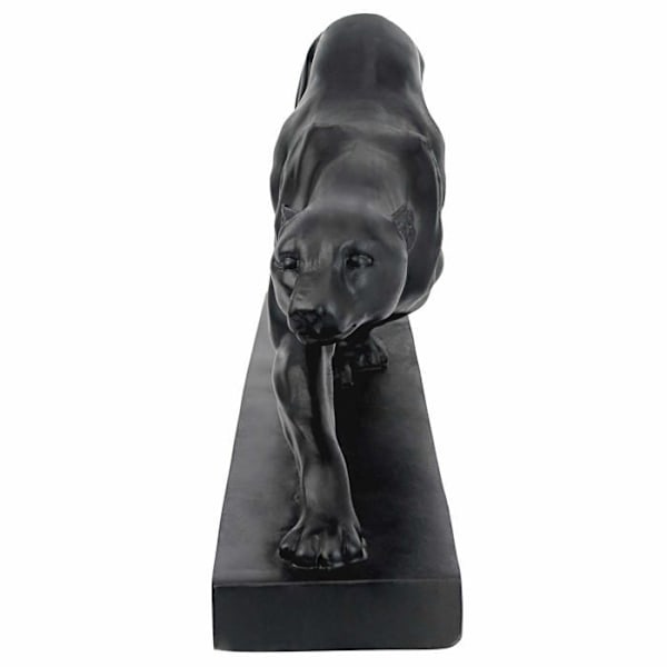 Staty - statuett Design toscano - EU6104 - Staty Art déco panter i lurande svart 7,5 x 42 x 19 cm