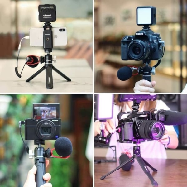 Vikbart Bärbart Mini Stativ För Liten Vlog-kamera För Sony RX100 VII För Canon G7X Mark III Universal Mini Stativ 1/4" För A