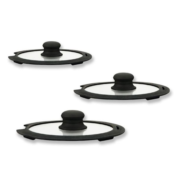 Set med 3 tömningslock med silikonring 16/20/24 cm Herzberg HGCOVS3