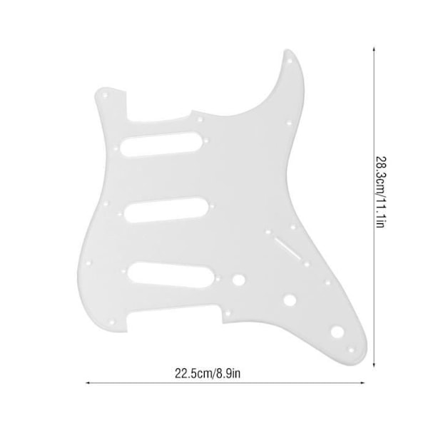 Cent 12 hål transparent akryl pickguard med skruvar för elektrisk gitarr av ST-stil