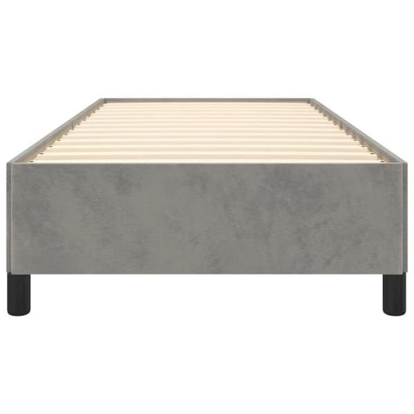 vidaXL Sängram utan madrass ljusgrå 90x200 cm sammet 347300