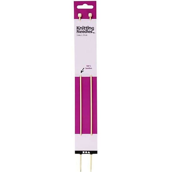 Stickor för stickning - CREOTIME - ref 42281 - Bambu - Brun Bambu