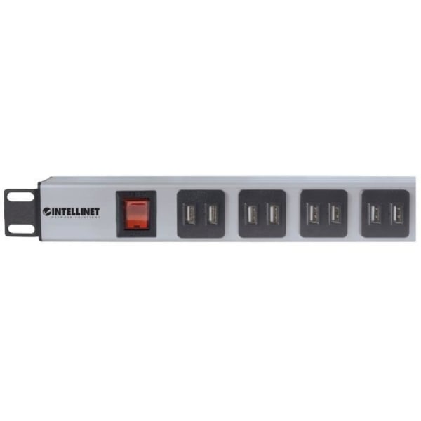 Intellinet 19" Steckdosenleiste m. 16 USB-Ladeport Netzsch.