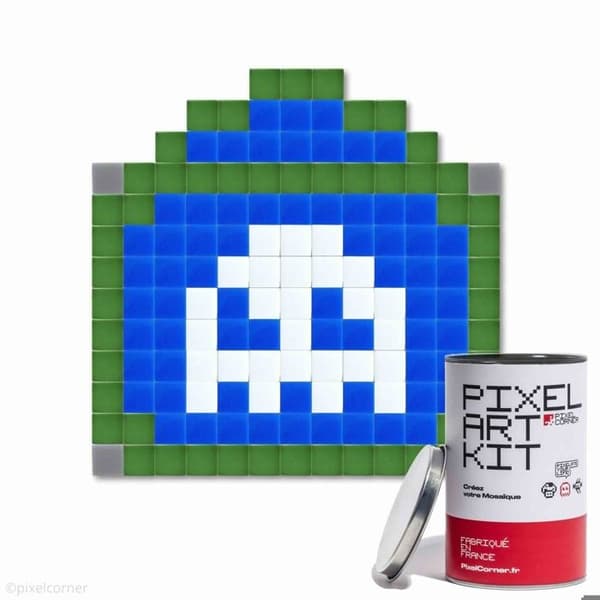 Mosaikset Pixel Corner Paris Street Medium blå/grön/vit
