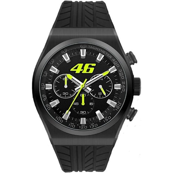 Klocka - VALENTINO ROSSI - VR46 Classic - Kronograf - Svart - Silikon - Analog Svart