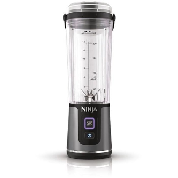 Blender portabel Ninja Blast - BC151EUBK - skål 530 ml - autonomi 2h - trådlös - utan BPA - svart Svart