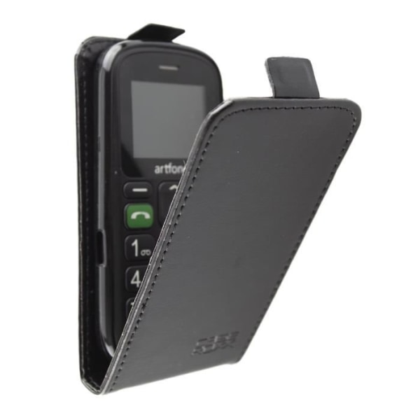 Flipskydd - caseroxx - Artfone CS181 - Läder - Svart - Halvstyvt svart