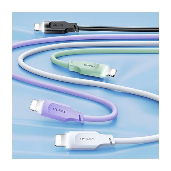 USAMS Lightning-kabel 1,2 m Snabbladdning Lila