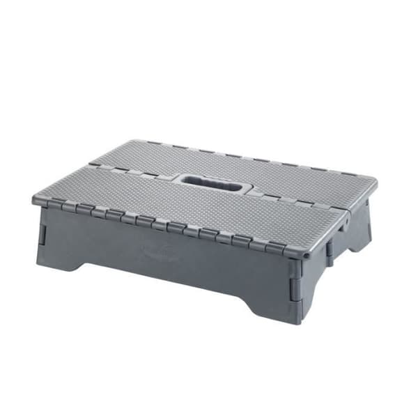 Stegpall - Maximex - Fällbar - Antiskid - Max 250 kg - Grå Mörkgrå