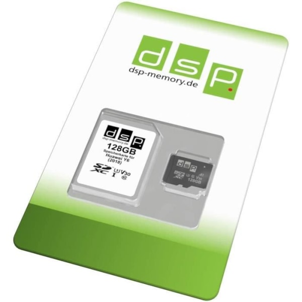 DSP-minne 128 GB minneskort (A1, V30, U3) för Huawei Y6 (2018). - 4051557481787