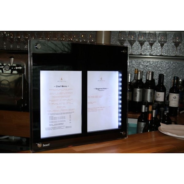 LED display 2x A4 polyakryl Vit