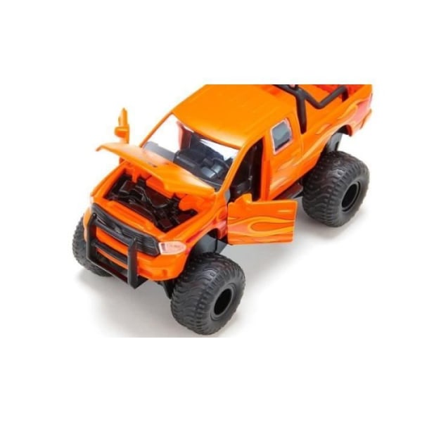 Dodge RAM 1500 modell med Siku ballongdäck skala 1:50 svart/orange
