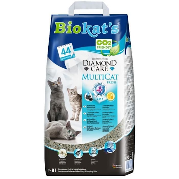 Biokats Biokats Diamond Care Multicat Fresh, doftande kattströ, klumpande dammfri kattströ