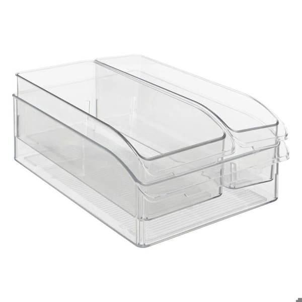 3 stycken "Smart Fridge" förvaringslådor Transparent