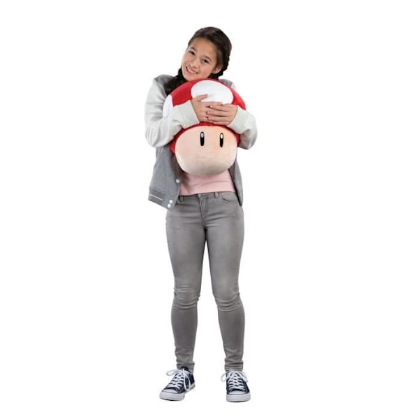 Plush Club Mocchi Mocchi Mushroom 30 cm - TOMY - Mario Kart - Röd och vit - För Baby röd och vit