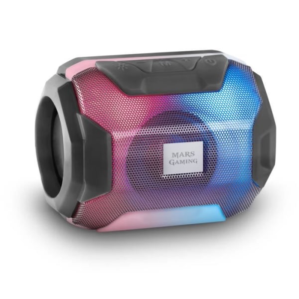 Mars Gaming MSBAX - Bärbar RGB Bluetooth-högtalare - FM-ljud - Svart