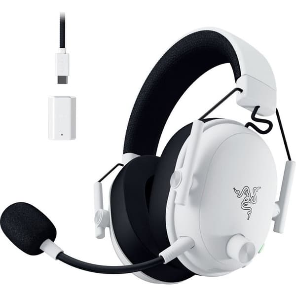 Razer BlackShark V3 White PC-hörlurar - Trådlös e-sport Vit