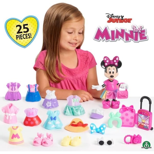 Minnie Fashion Box - GIOCHI PREZIOSI - 25 delar - 15 cm ledad figur - För barn från 3 år och uppåt Rosa, svart och flerfärgad