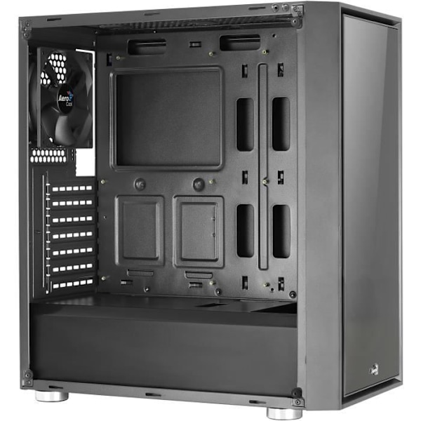 Aerocool Quartz REVO, Midi-Tower Case, PC, Stål, ATX, Micro-ATX, Mini-ITX, Svart, Gaming