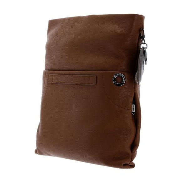 Axelväska - MANDARINA DUCK - Mellow Leather Crossover Bag - Koläder - Brun - 36x33x3 cm kastanj