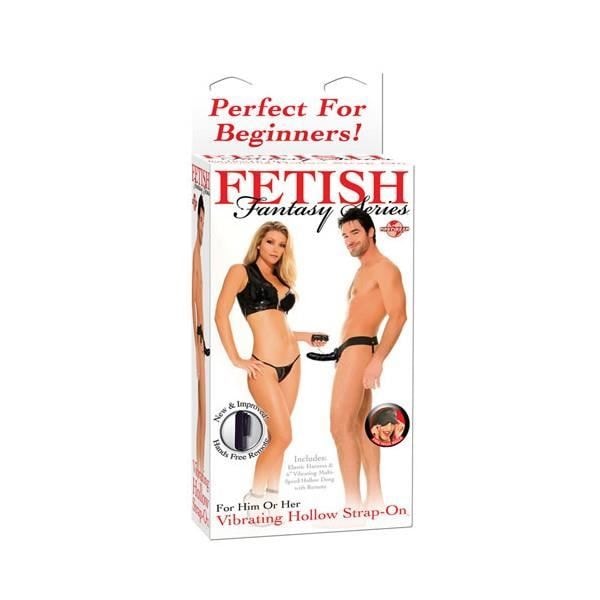 Strap-on Dildo - Fetish Fantasy Series - Vibrerande - Svart - PVC - Unisex