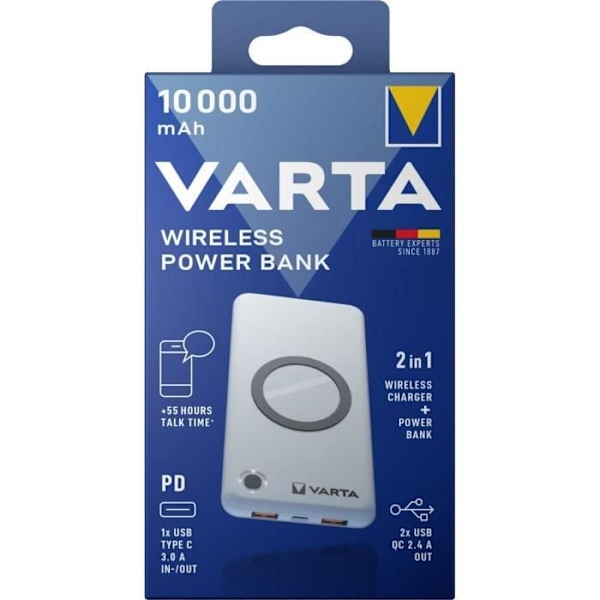 Trådlös Power Bank 10000 USB-C-kabel 18W 57913101111