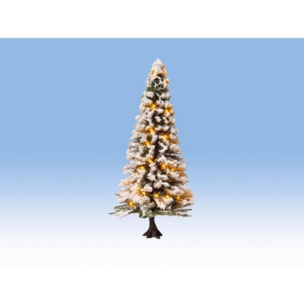 NOCH-22130 Upplyst julgran med 30 lysdioder, snöig, 12cm