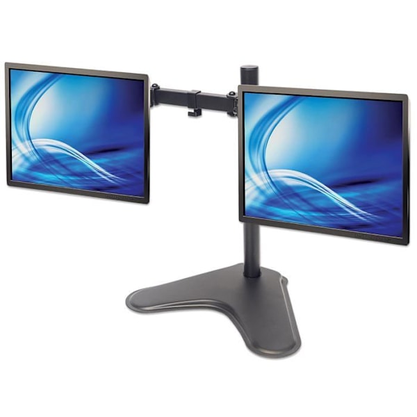 Manhattan - 0Z31823 - 461559 Stöd med arm för två skärmar från 13" till 32" upp till 8 kg Dual Direction Swivel Black